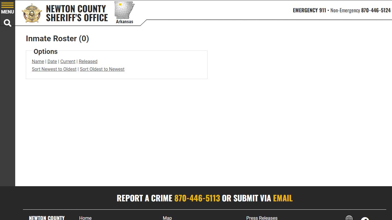 Inmate Roster - Newton County, Arkansas Sheriff's Office